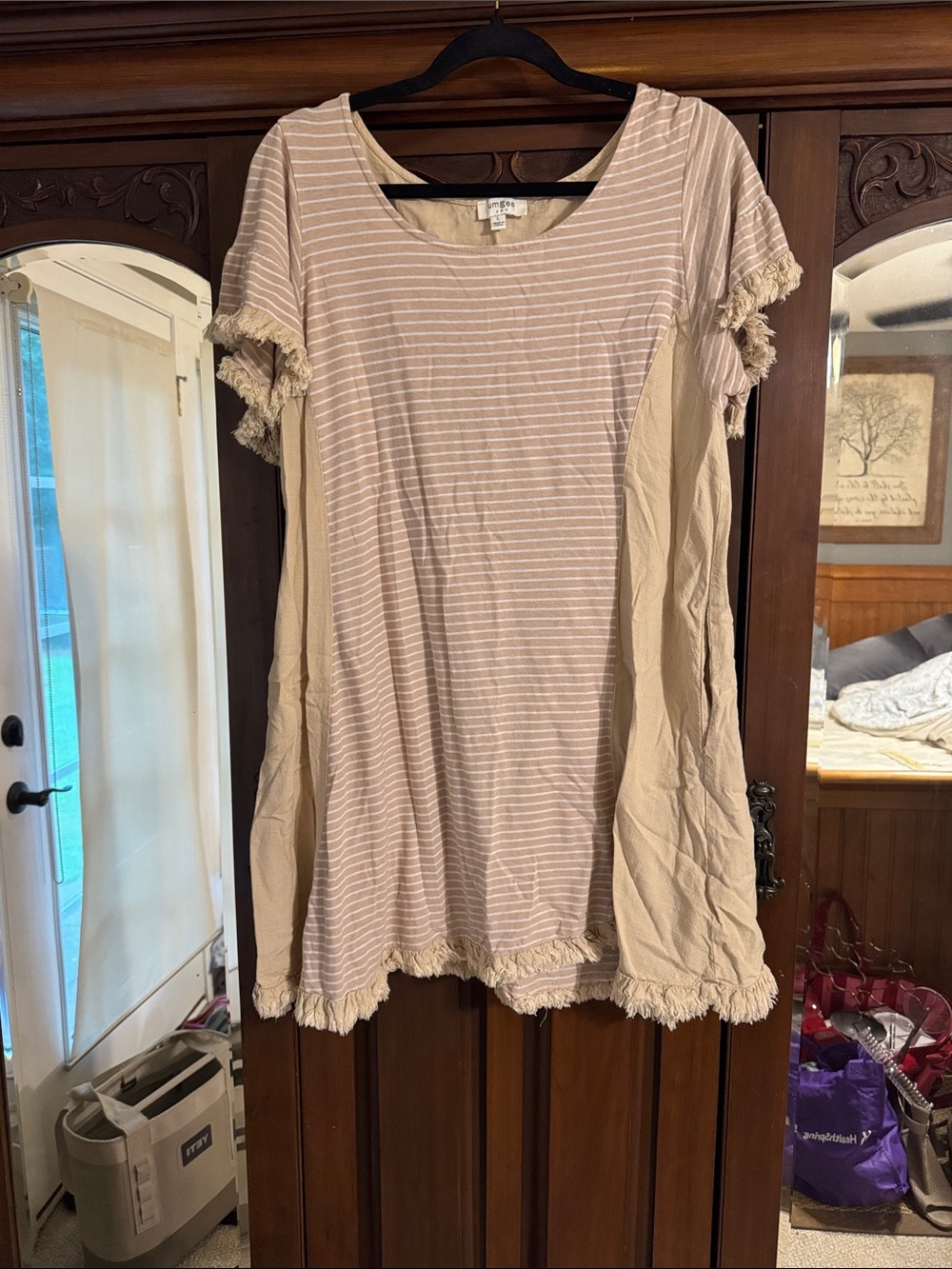 Striped Fringe Dress